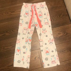 Owl print pyjama bottoms